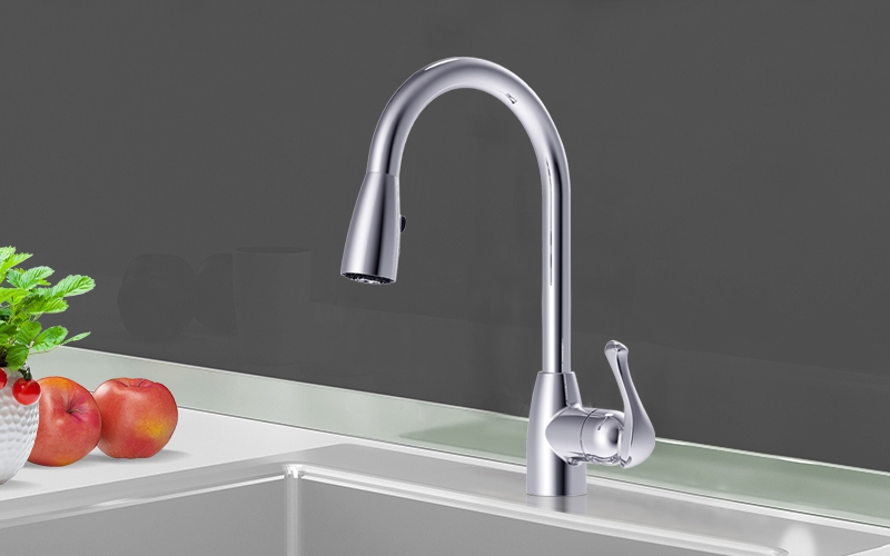 AS8801 Single Handle Pull-down Kitchen Faucet